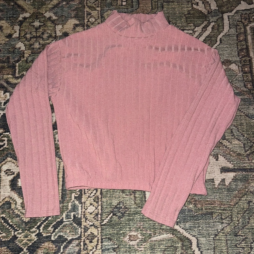 Olivia Rae Dusty Pink Ribbed Sweater